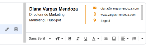 Firma HTML pegada en Gmail