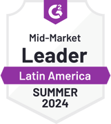 medalla de líder en LatAm de G2crowd