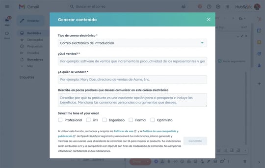 Redactor de correos electrónicos con IA 