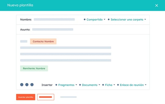 Editor de plantillas en el software gratuito de HubSpot