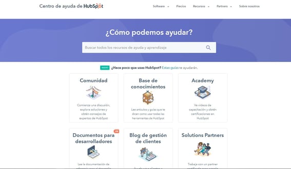 portal de atención al cliente de HubSpot