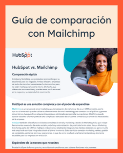 Guía de comparación con Mailchimp