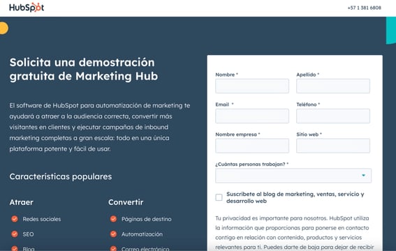 diseño de landing page