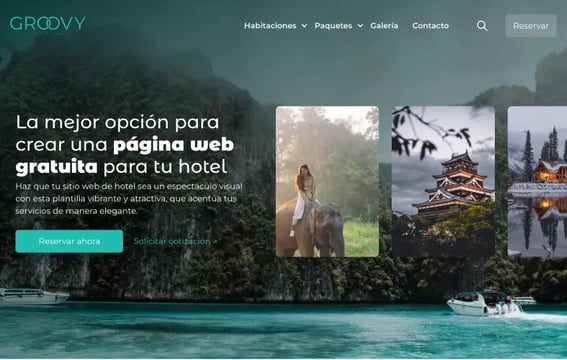 diseño de plantilla para hotel Groovy