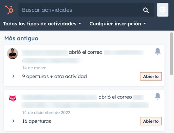 email tracker de HubSpot