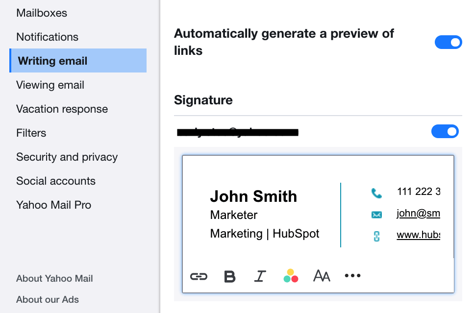 Cómo añadir firma de correo electrónico en Yahoo