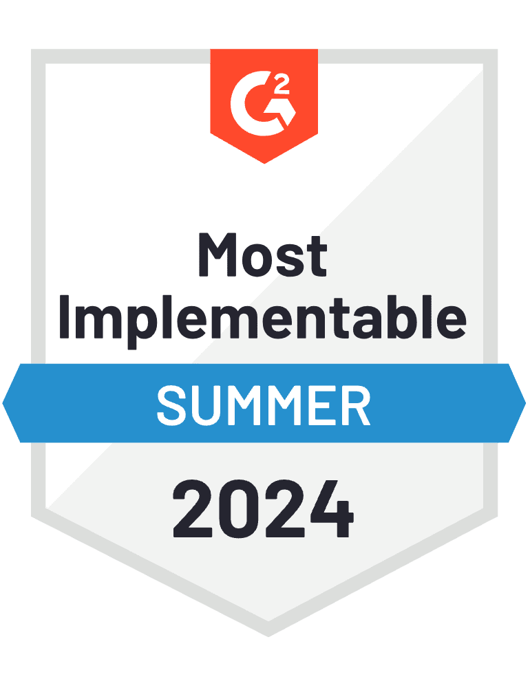 Reconocimiento de G2 a la mejor implementabilidad, invierno 2023