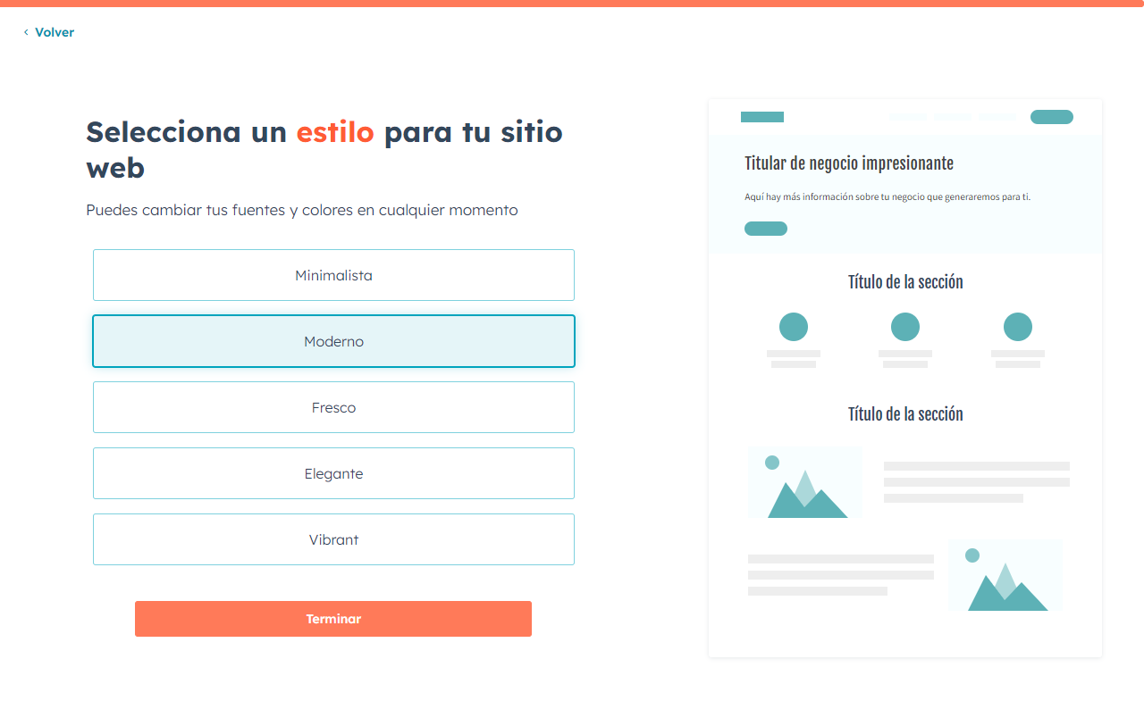 El generador de sitios web con IA de HubSpot puede crear fácilmente sitios web con un diseño profesional